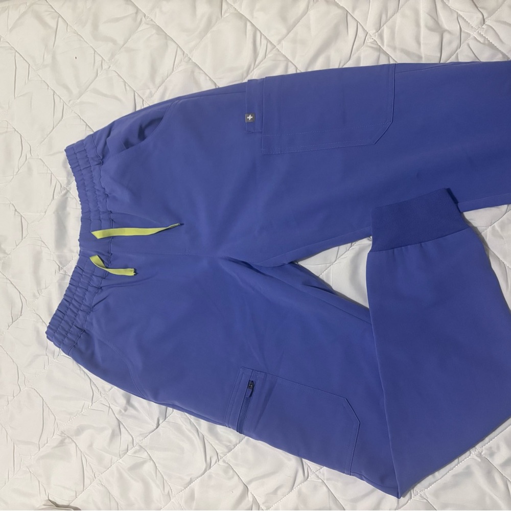 Figs Scrubs Blueberry High Waisted jogger scrub pants S